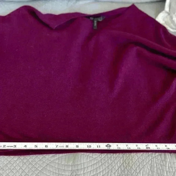 BCBGMaxazria large wool blend sweater and a pretty plum color very soft and cozy - Picture 9 of 9